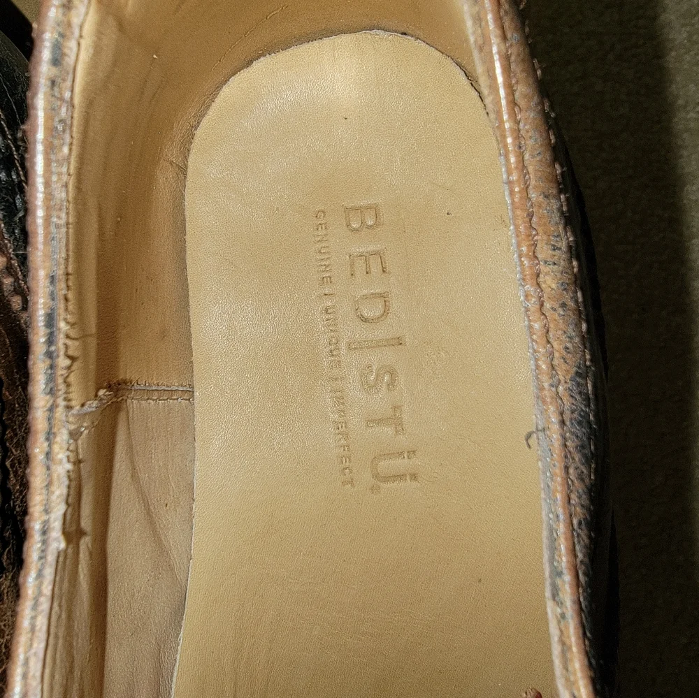 Sundance Brown, Red & Blue Leather Wingtip Oxfords - Picture 6 of 8